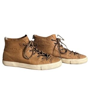 Coach  High Top Brown Leather Sneakers Women's 7.5